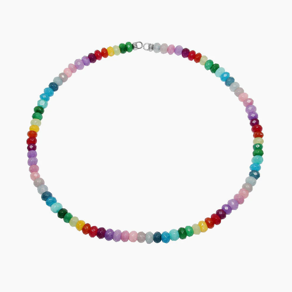 RAINBOW QUARTZ NECKLACE 38CM