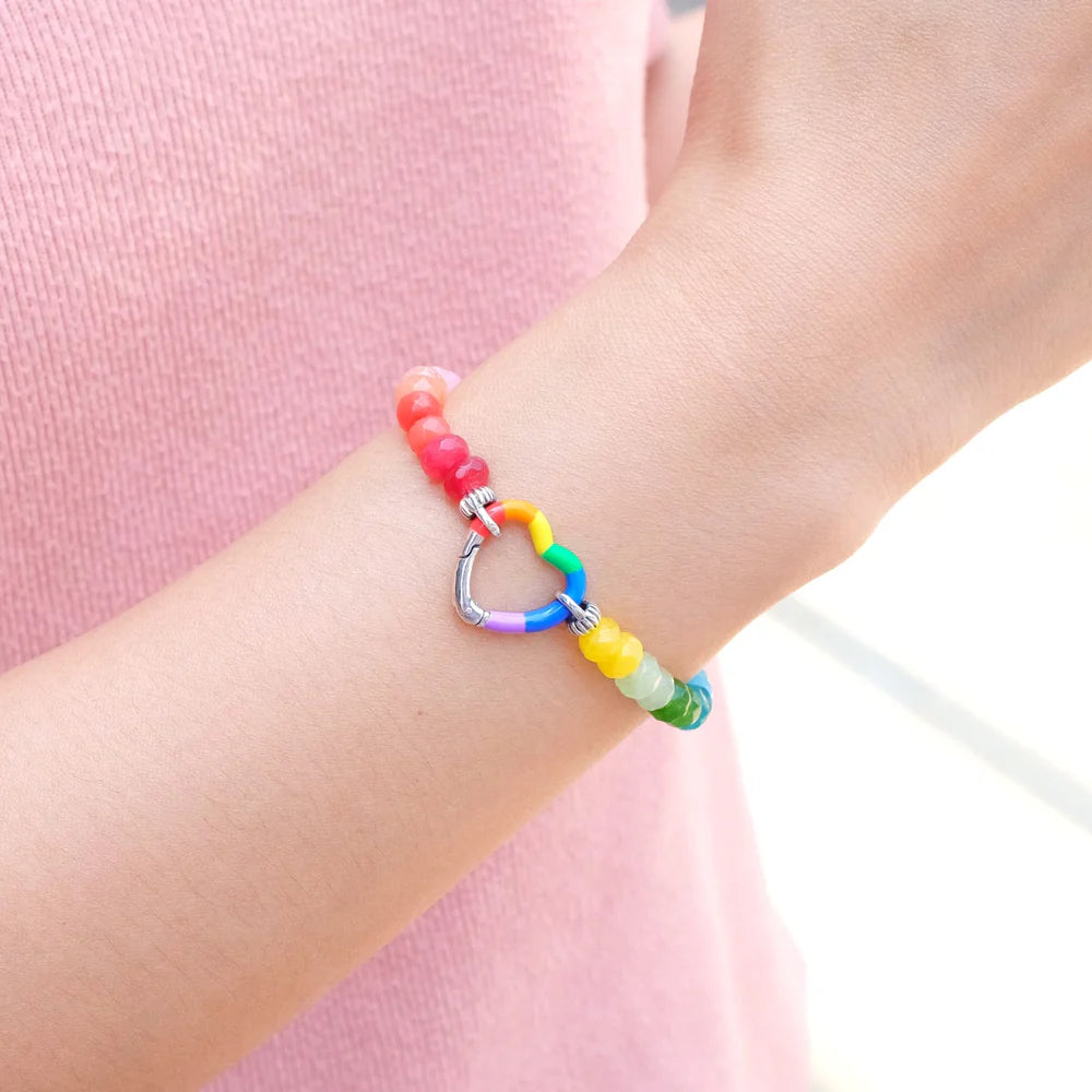 RAINBOW QUARTZ BRACELET 15CM