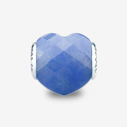 BLUE AVENTURINE HEART CHARM